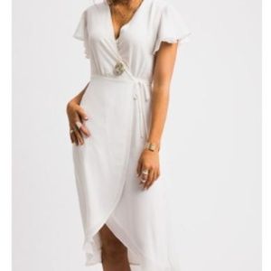 Bohme White Wrap Dress